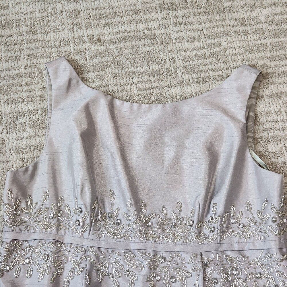 Eliza J womens beaded special occasion dress silver size 10 - Picture 9 of 12